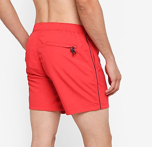 Bright Orange Red Swim Shorts